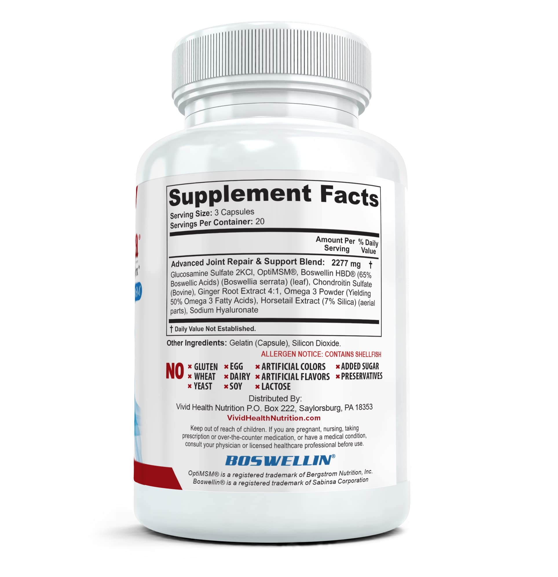 Flexacil Ultra étiquette-produit claire décrivant les ingrédients premium et les usages potentiels.