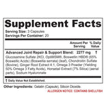Flexacil Ultra ingrédients glucosamine et chondroïtine pour soutenir le cartilage.
