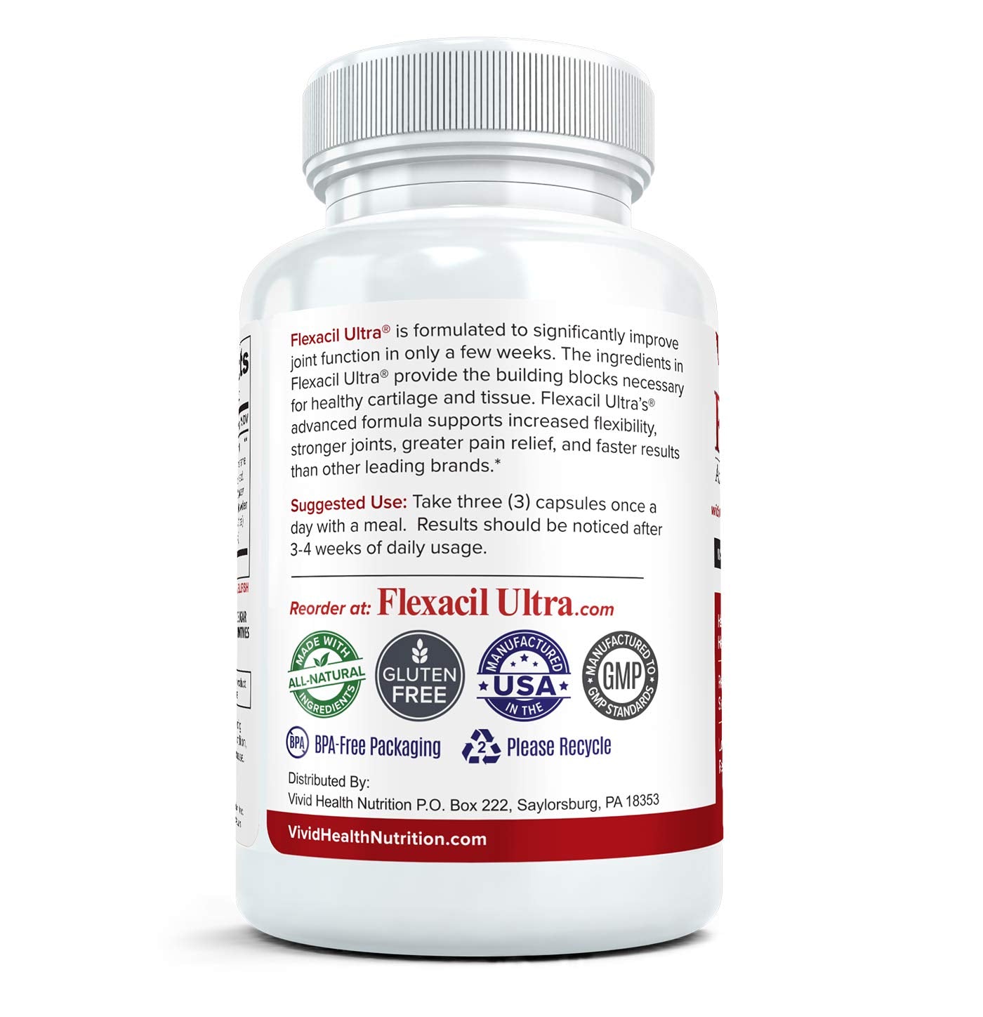 Flexacil Ultra usine certifiée cGMP assure qualité et sécurité.