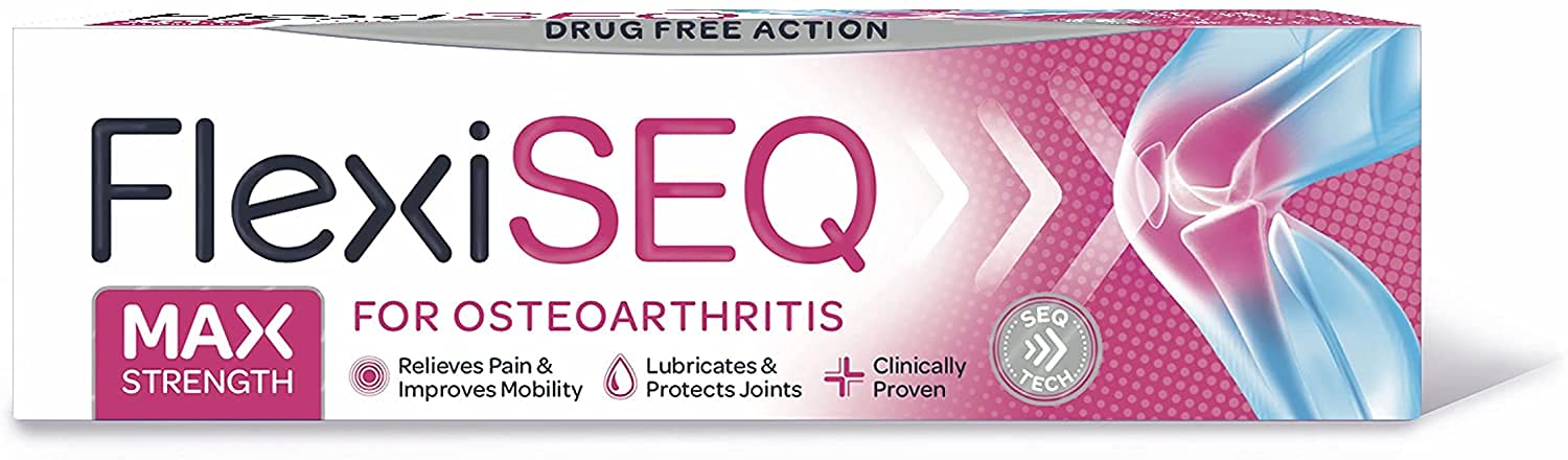 Emballage Flexiseq Gel 50 g et étui pratique pour l’usage quotidien.