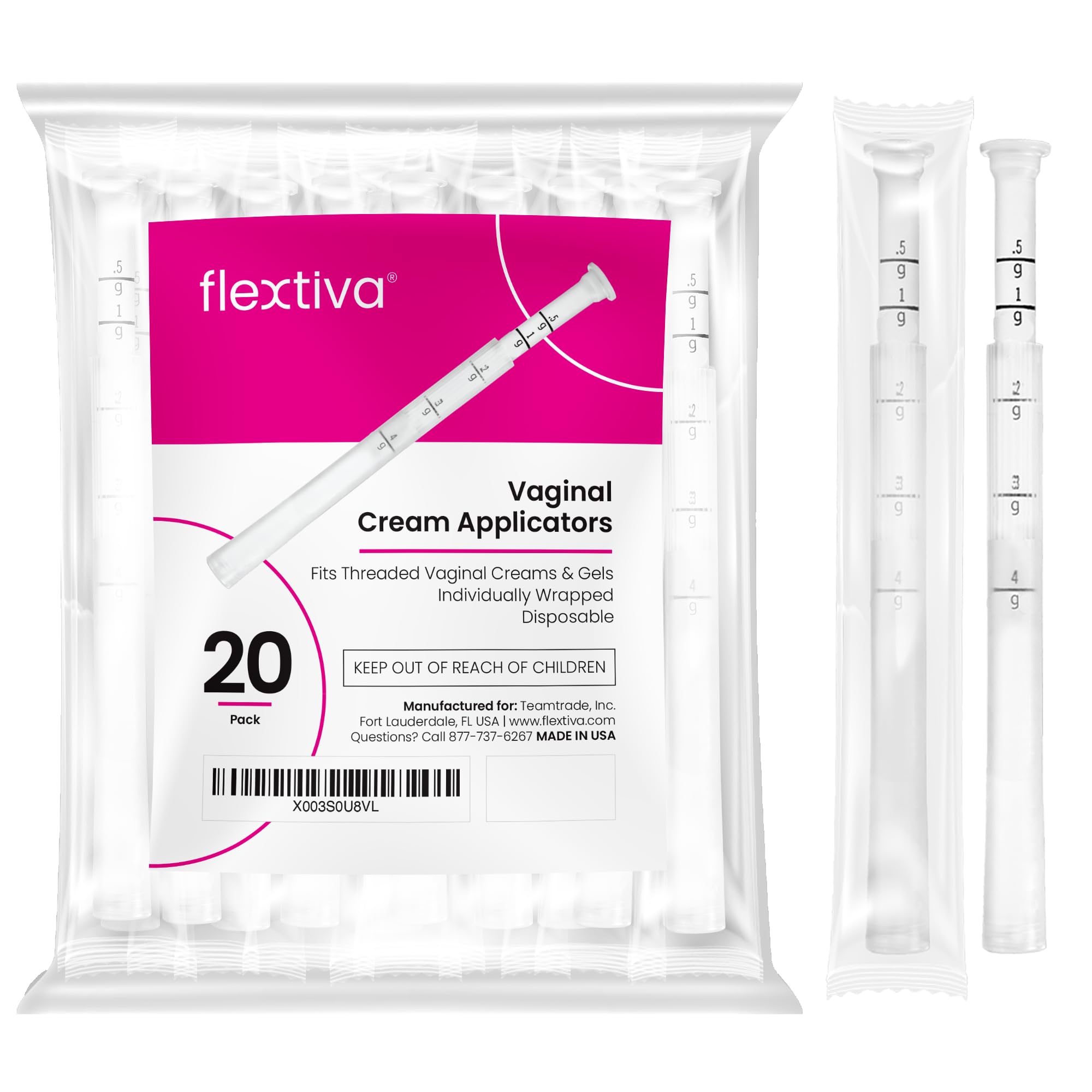 Flextiva applicateur crème plastique, fileté, dosage précis pour une application sans gaspillage.