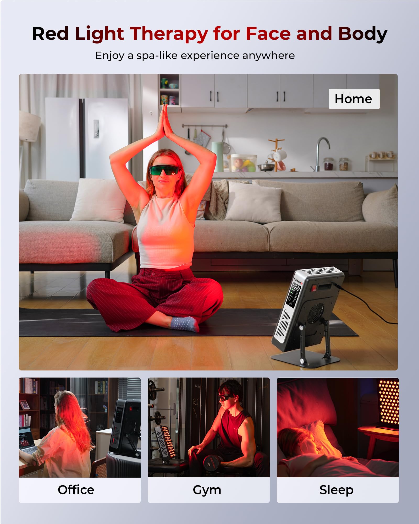 Conception métal FliKEZE, lumière rouge durable et design élégant.