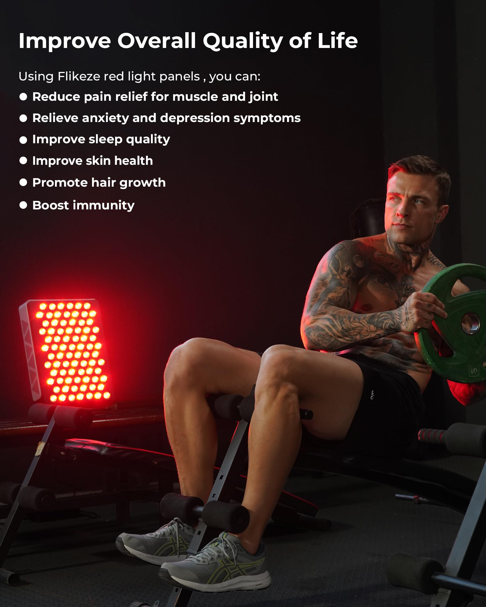 FliKEZE usage domestique, lumière rouge pratique au quotidien.