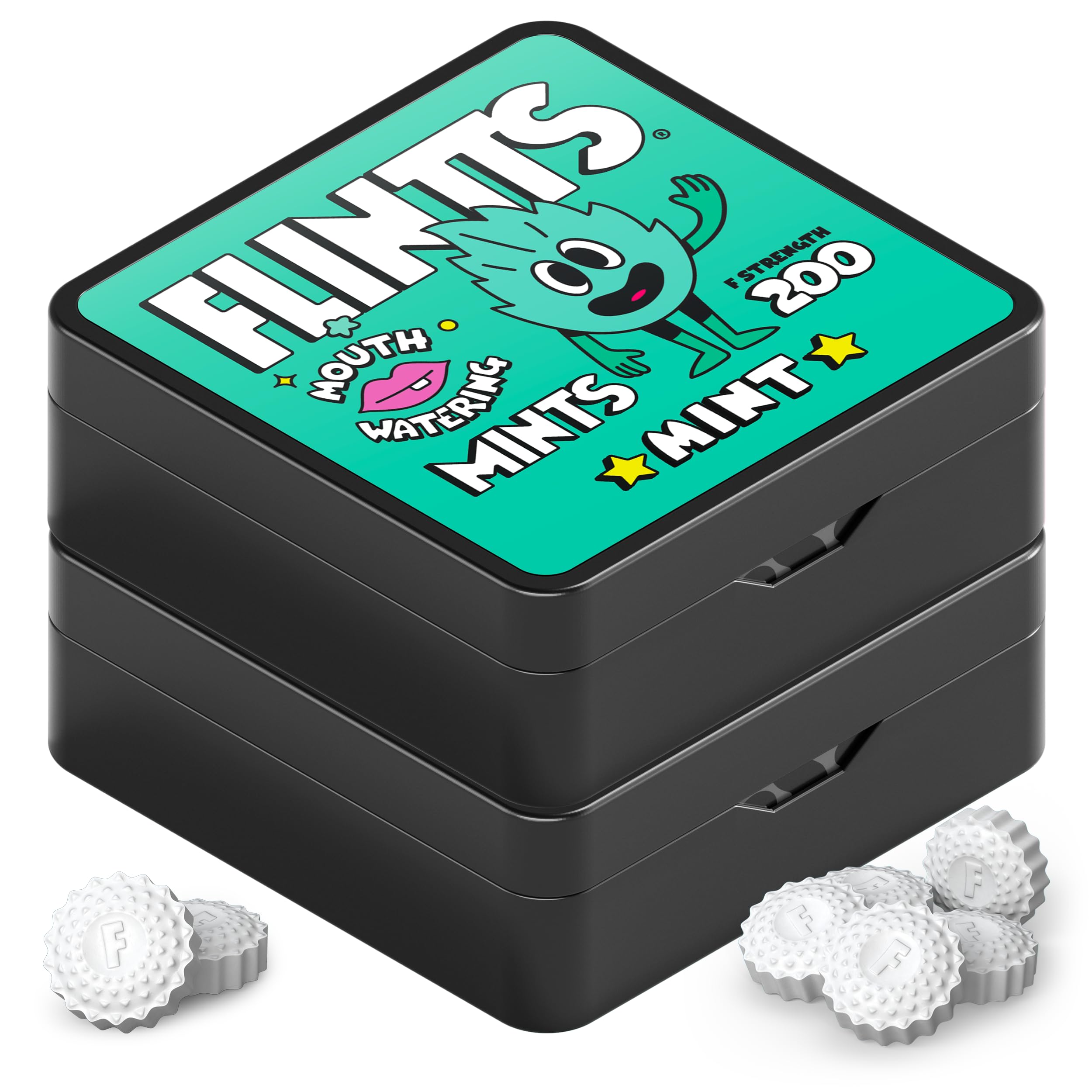 Flintts Menthes Mint Stash pack réapprovisionnement avec 360 menthes pour voyage quotidien
