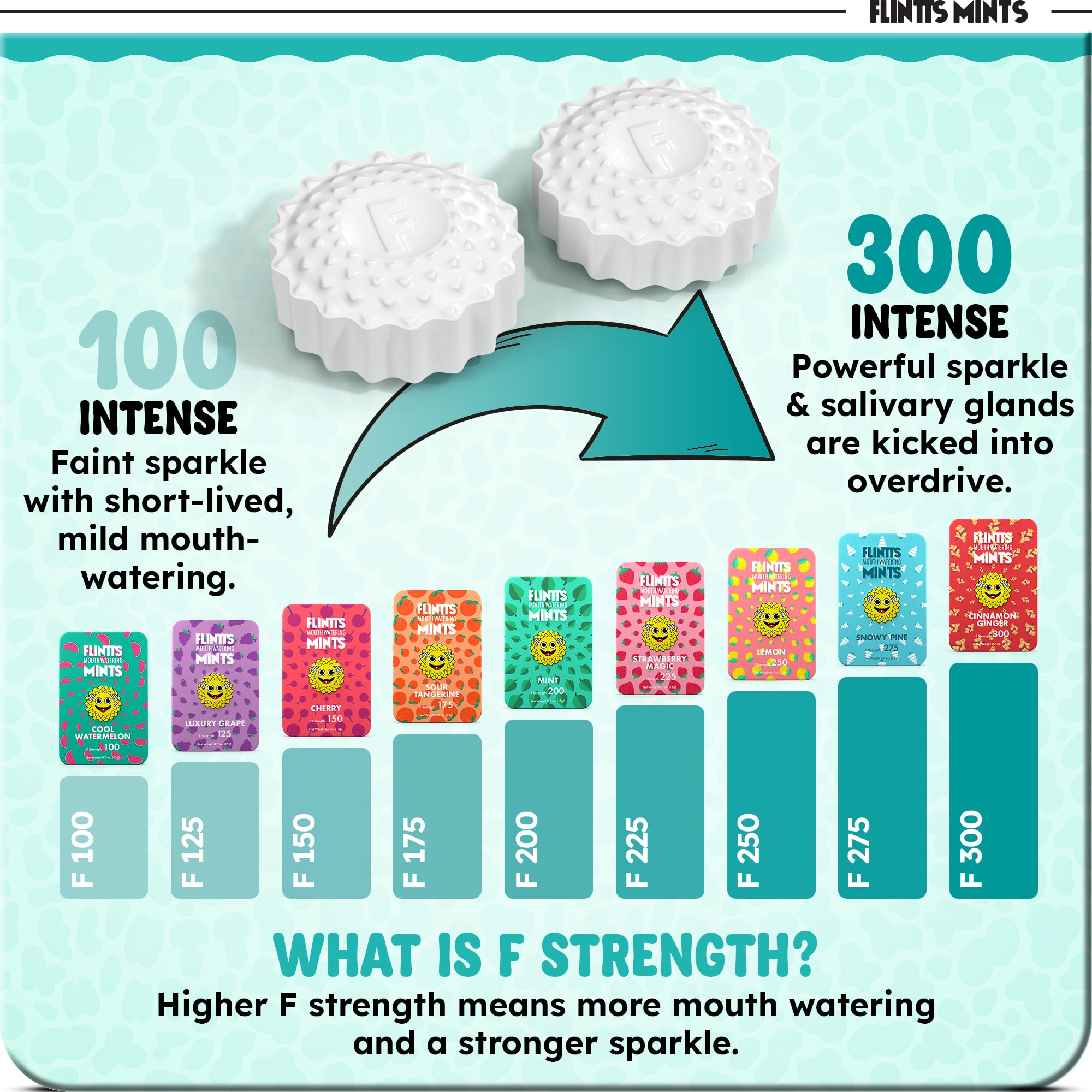 Flintts Mints Fruit Troop poche-porte-mains: pratique pour haleine fraîche en déplacement.