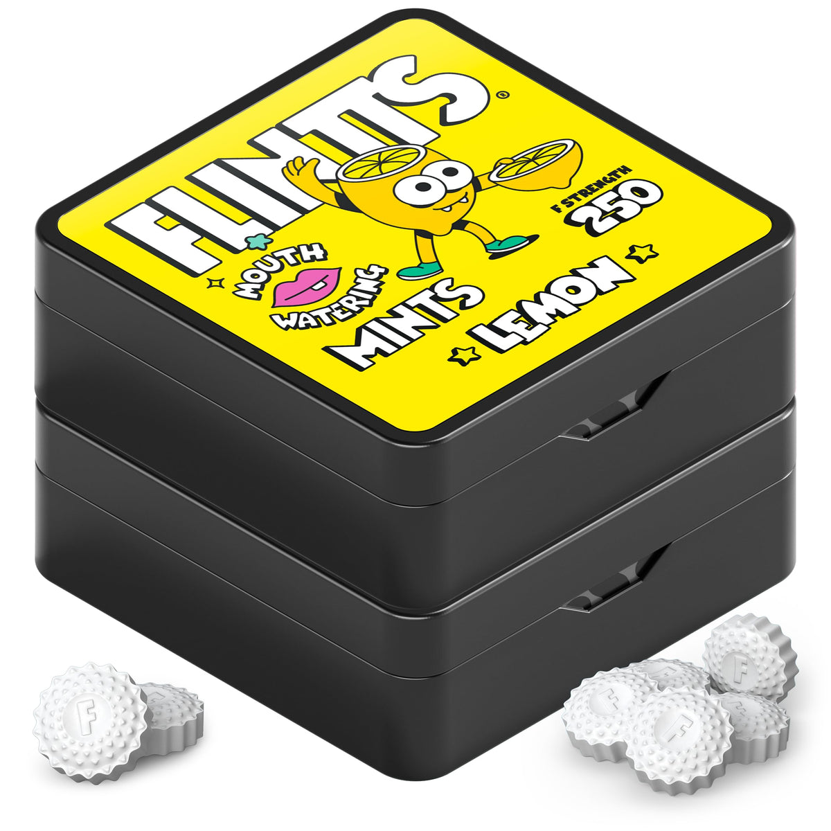 Flintts Mints Lemon Stash emballage pour une expérience pratique en déplacement et fraîcheur