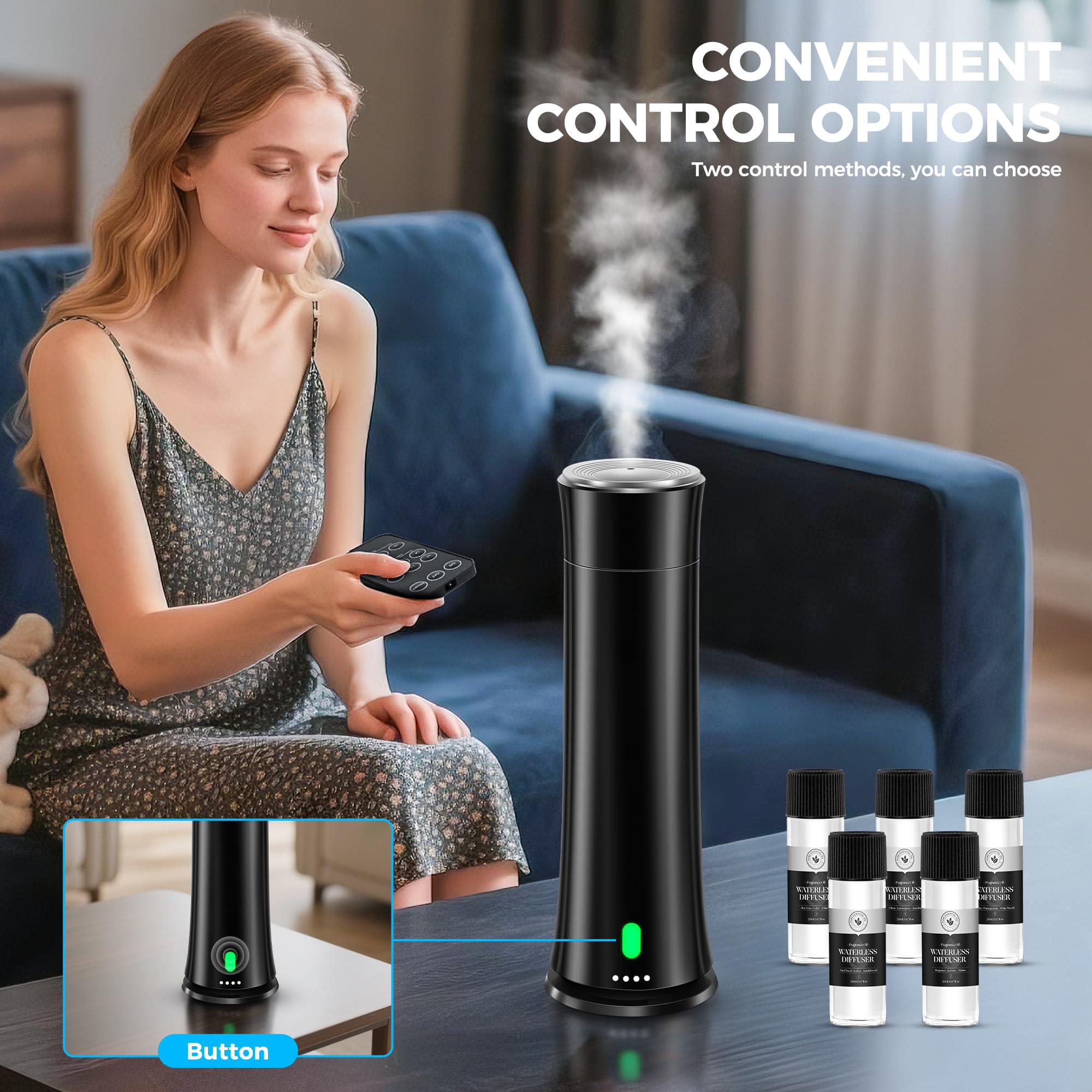 Collection huiles parfumées FLLUK – cinq flacons inclus pour personnalisation.