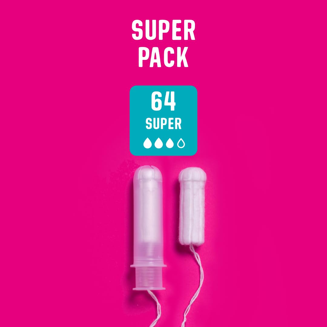 Tampons FLO bio coton – applicateur bioplastique pour une utilisation propre.