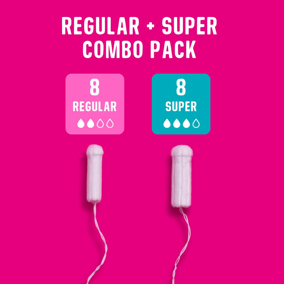 Tampons Flo réguliers pour flux moyen, protection adaptée.