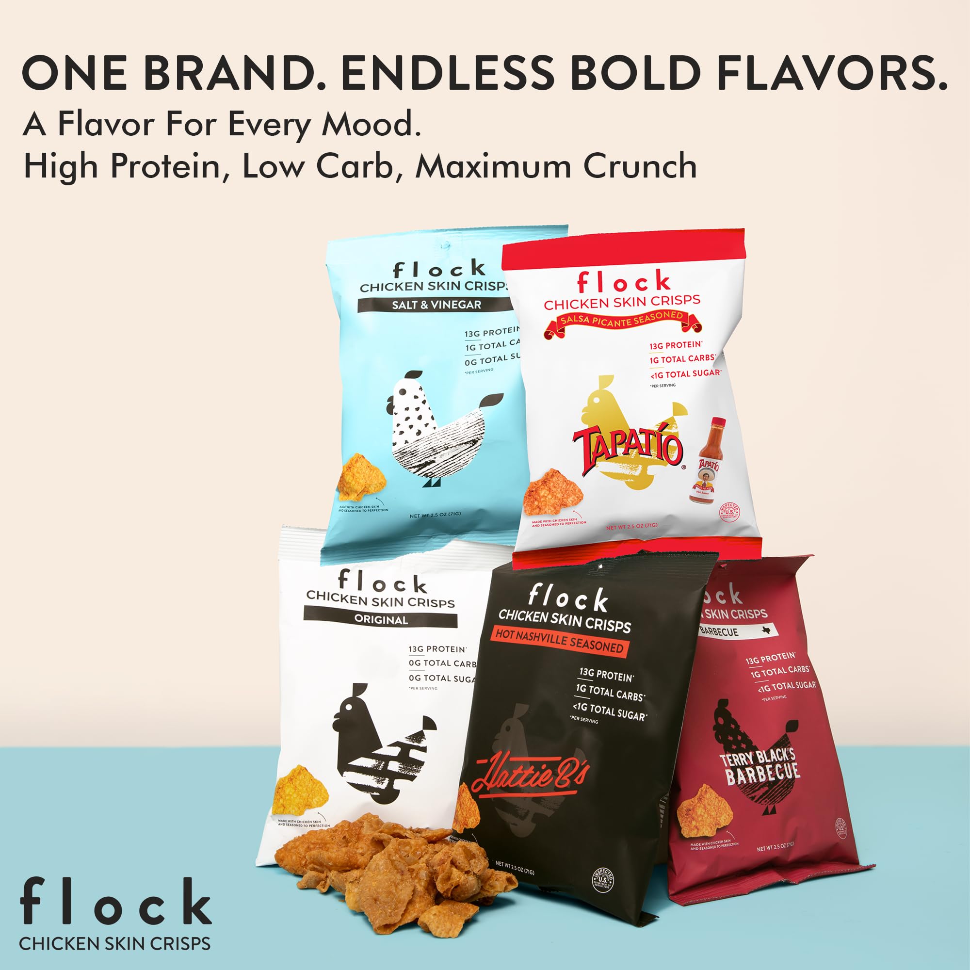 Chips Flock peau de poulet saveur barbecue Terry Black, expérience barbecue portable