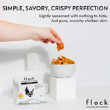 Flock Keto Chips peau de poulet, ingrédients simples et authentiques sans additifs artificiels.