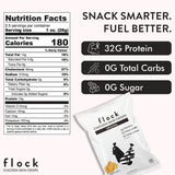 Flock Keto Chips peau de poulet, 13 g de protéines et zéro glucides pour le régime keto.