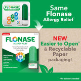 Flonase flacon lisible avec dosage simple et quotidien.
