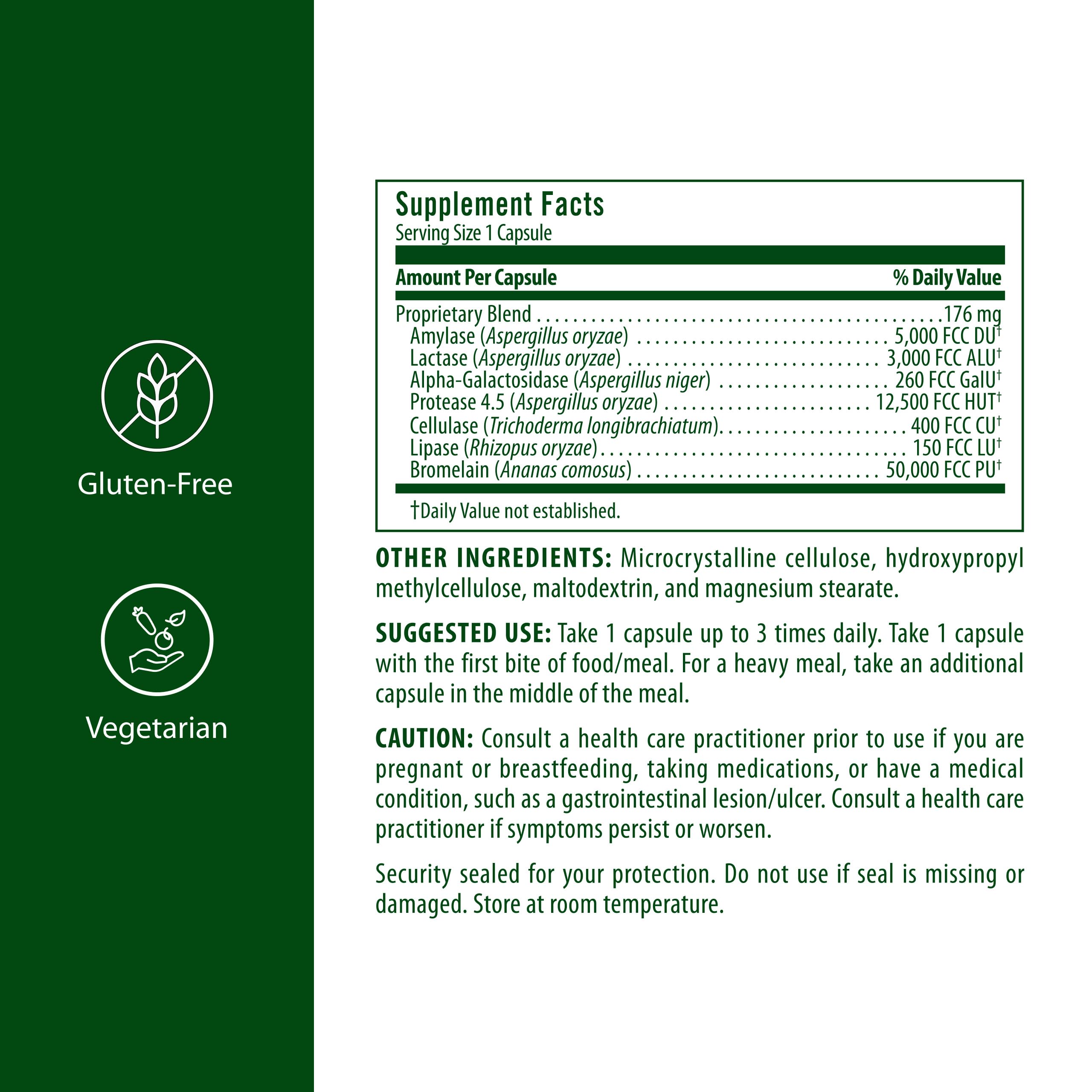 Flora Enzyme Blend: boîte présentation du produit végétarien