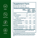 Étiquette Flora Fer indiquant les informations vegan et sans gluten.
