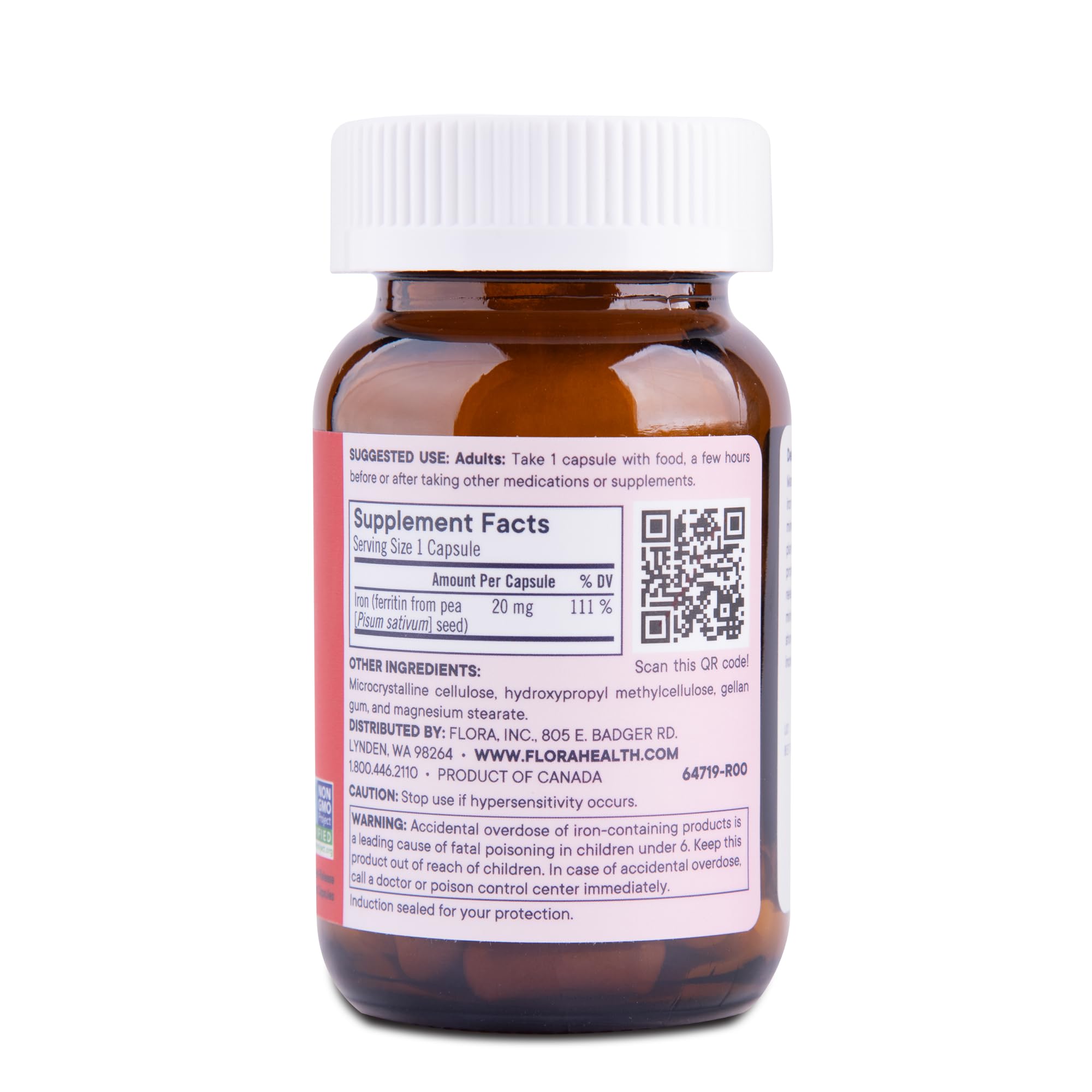 Capsules végétales Flora Ferritin+ faciles à prendre dans votre routine