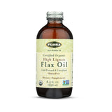 Flora huile lin haut lignane bouteille ambrée riche en acides gras essentiels pour assaisonnement sain
