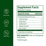 Flora ProEssence: ingrédients synergiques pour une purification potentielle du système.