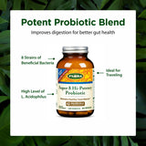 Flora Super 8 Probiotic indique de conserver au réfrigérateur pour préserver les cultures vivantes.