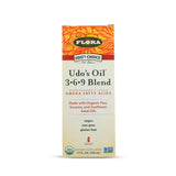 Flora Udo's Oméga 3 6 9 – bouteille en verre ambré préserve les nutriments.