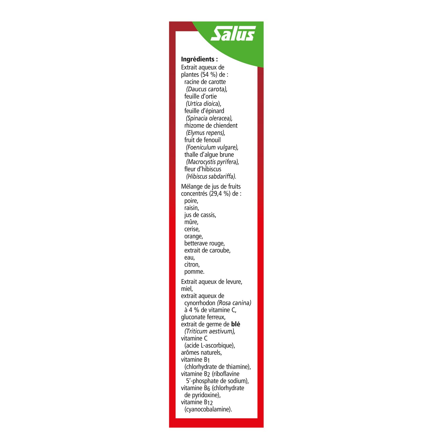 Floradix met en évidence l’absorption améliorée grâce au ferreux gluconate