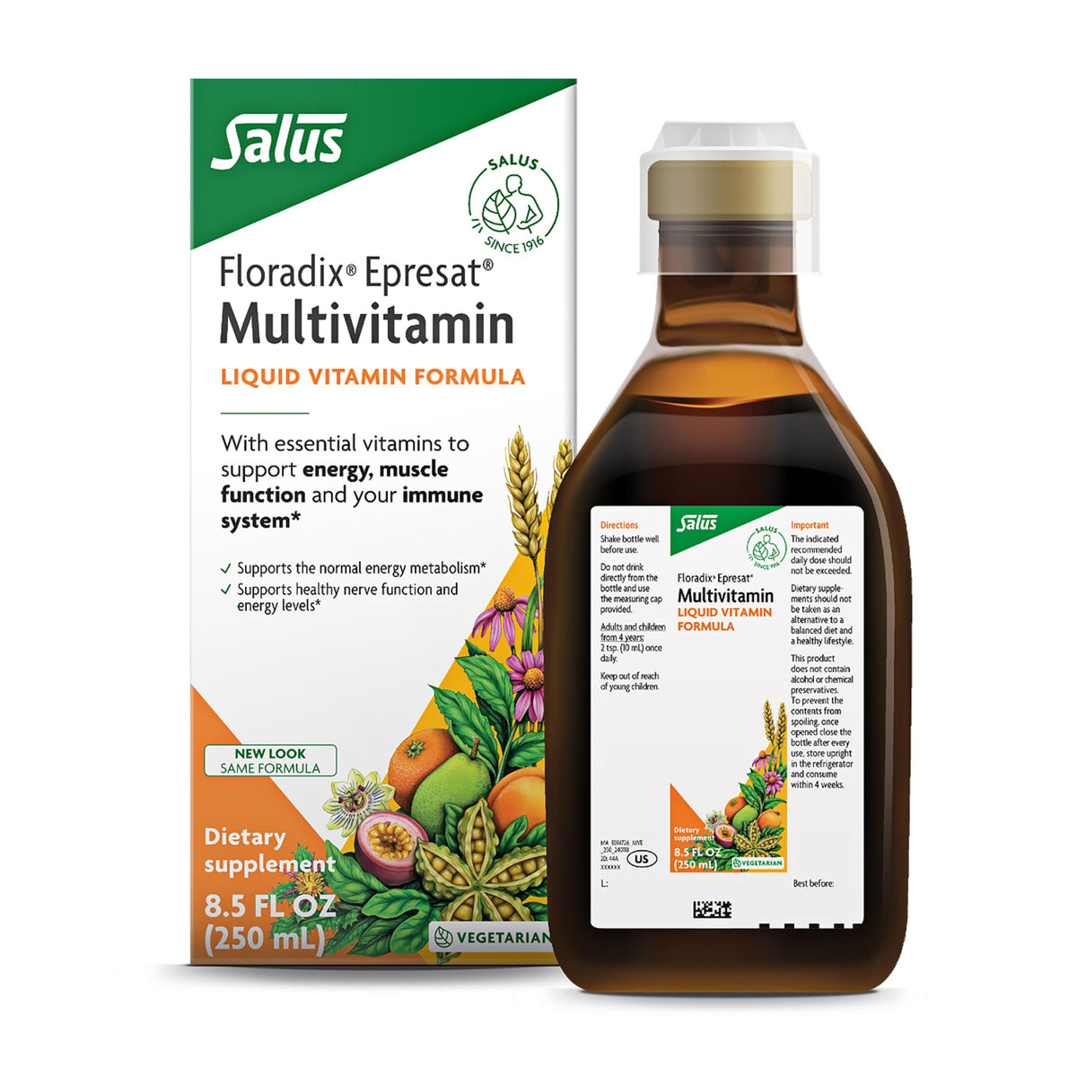 Floradix Epresat Adulte - bouteille liquide visible, soutien potentiel d'énergie au quotidien.