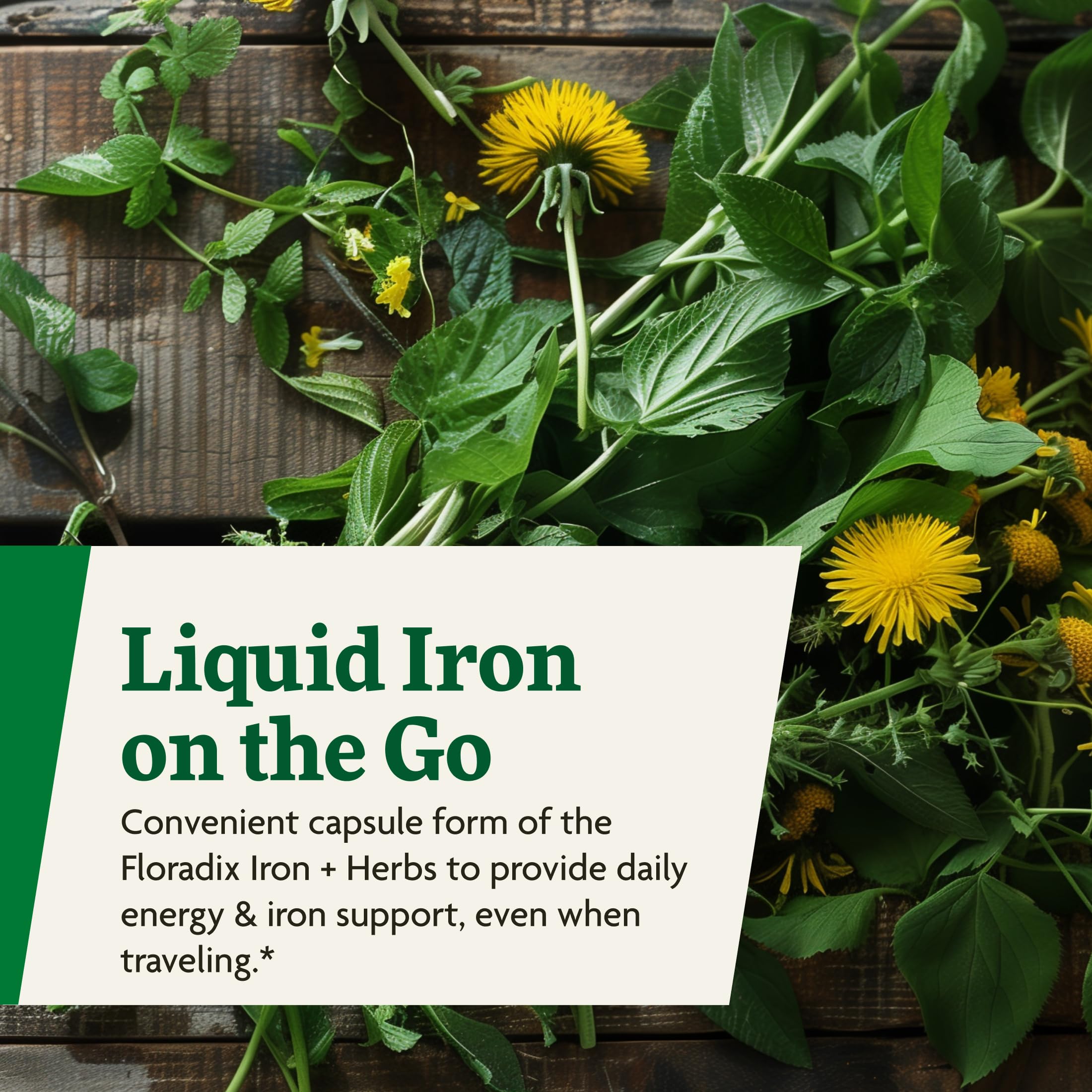 Floradix Iron + Herbs: certifications sans gluten visibles sur l'emballage.