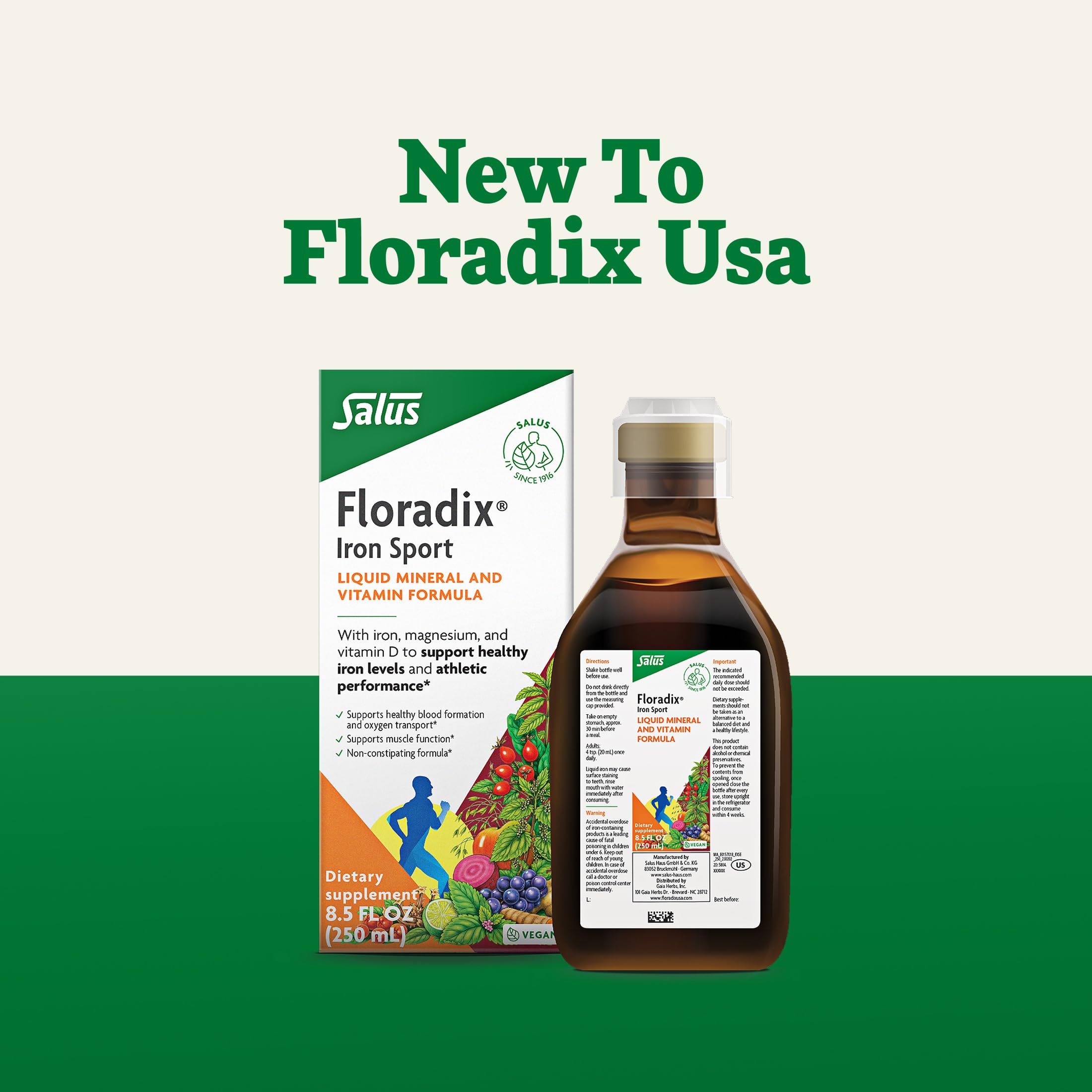 Floradix Sport - utilisation quotidienne idéale pour athlètes actifs