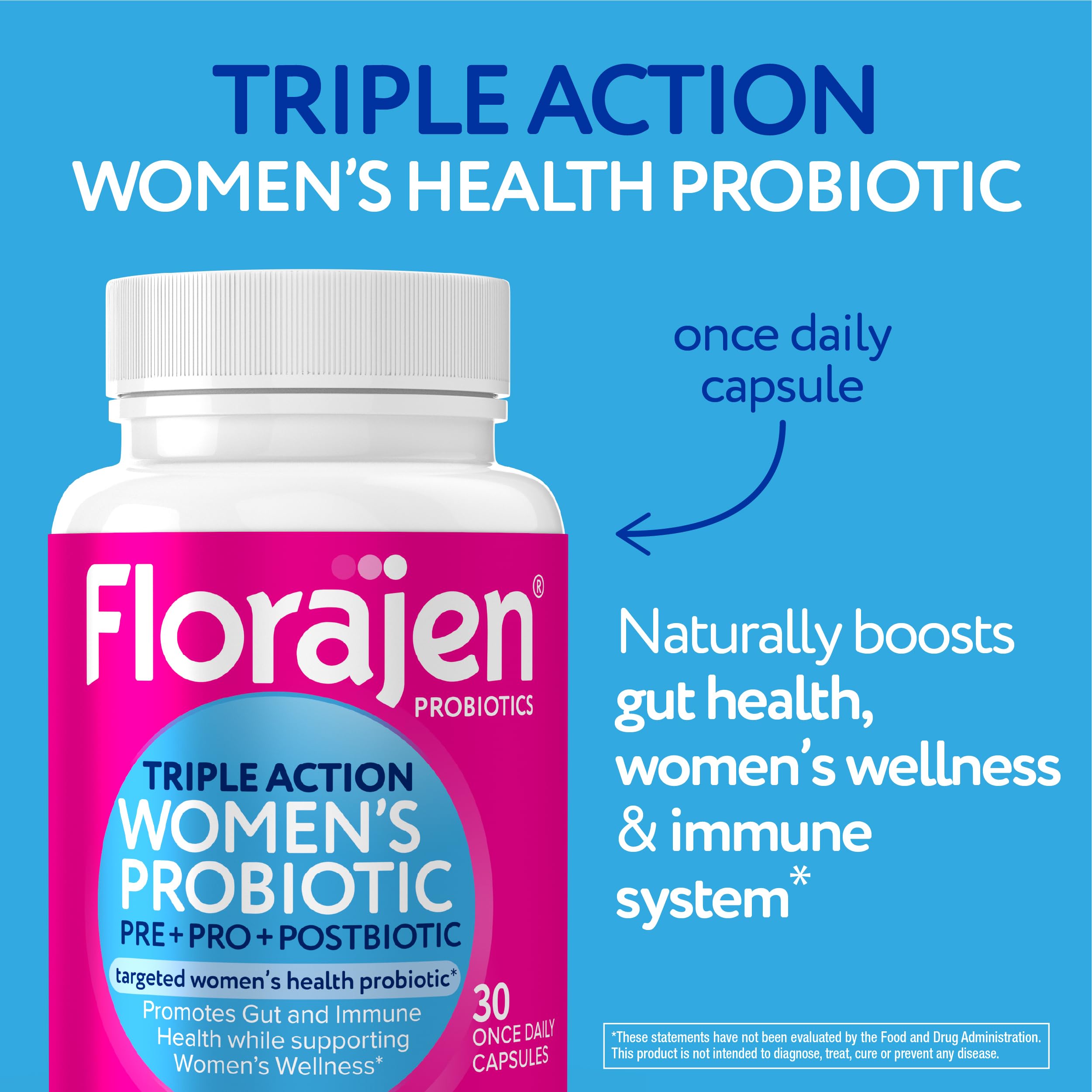 Florajen Femmes Complete – capsule-santé-intestinale: soutient l’équilibre intestinal en quelques heures.