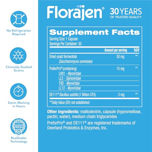 Florajen Femmes Complete – bouteille 30 capsules: vegan, sans gluten et sans OGM.