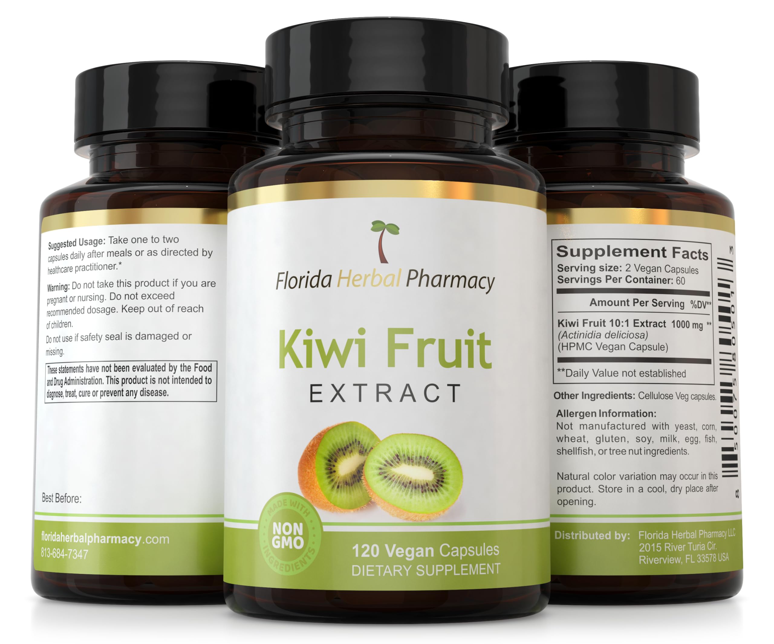 Certificat GMP Florida Herbal Pharmacy, assurance qualité kiwi extrait