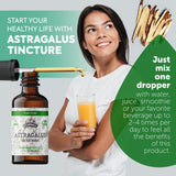 FLORIDA HERBS Astragalus: étiquette-organique claire pour transparence des ingrédients.