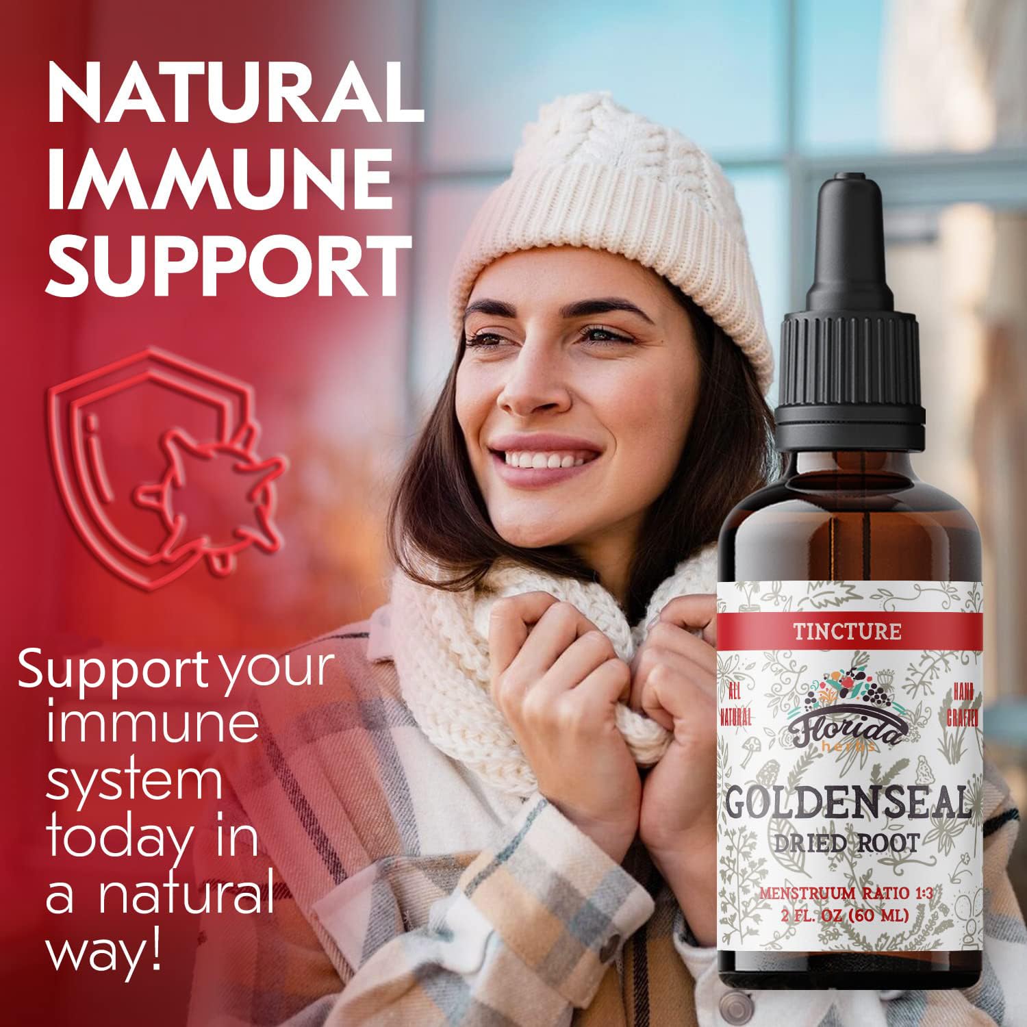 FLORIDA HERBS Goldenseal: dosage précis avec gouttes faciles à utiliser