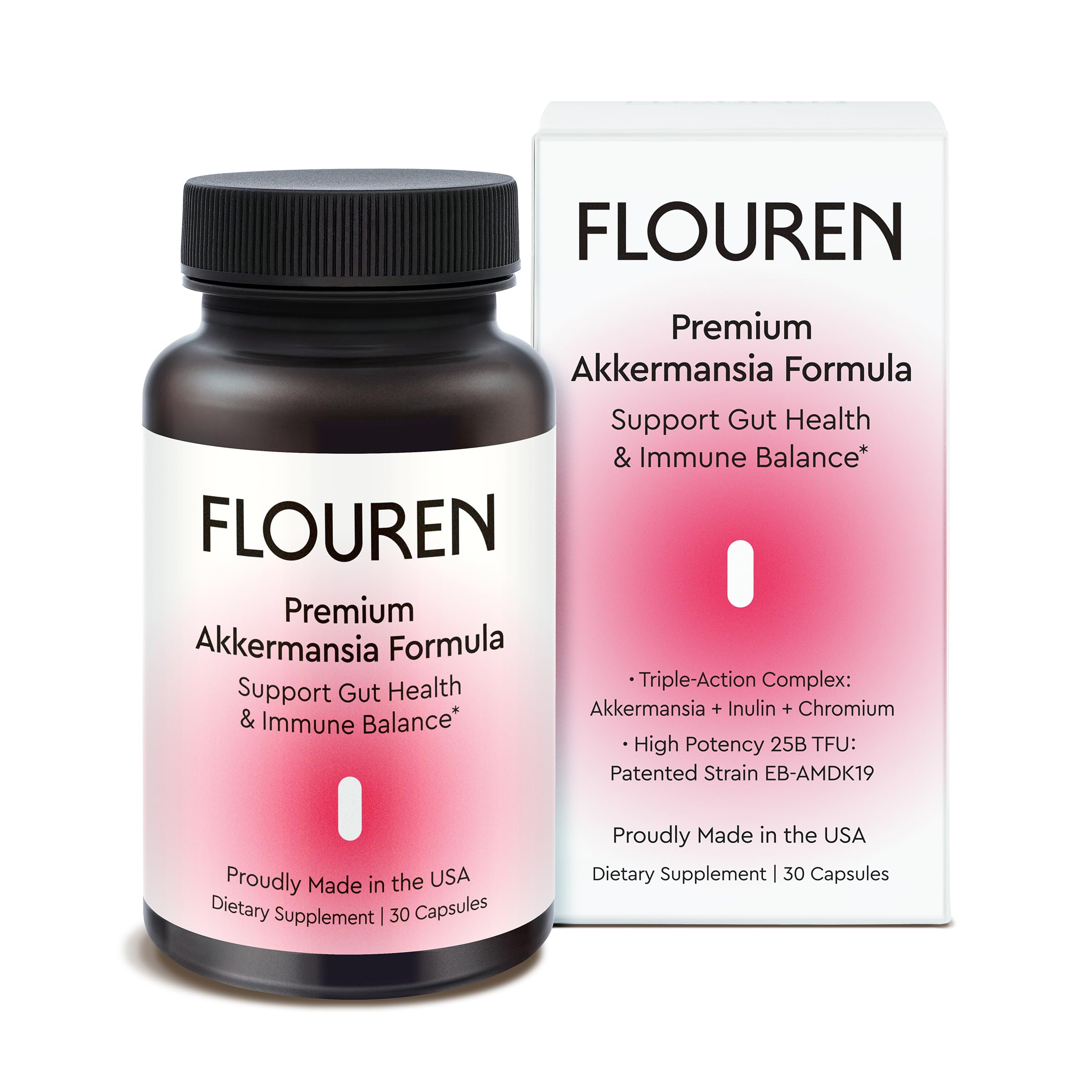 FLOUREN - Bouteille montrant le soutien digestif et le confort quotidien.