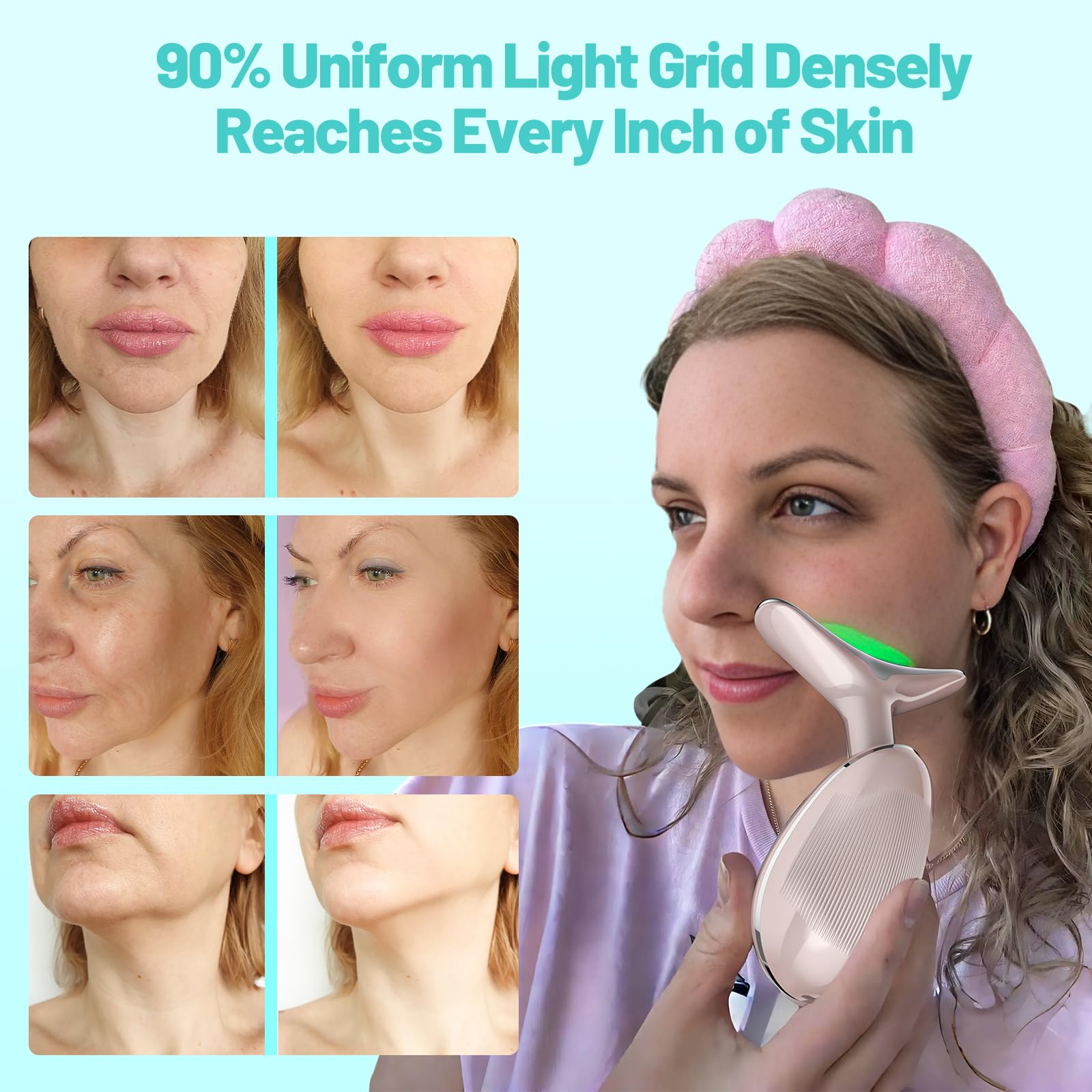 Floverkity lumiere rouge visage, routine soin lumineuse a domicile