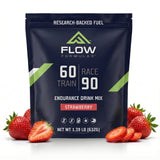 Flow Formulas Endurance Fraise – poudre qui se dissout rapidement, énergie durable.