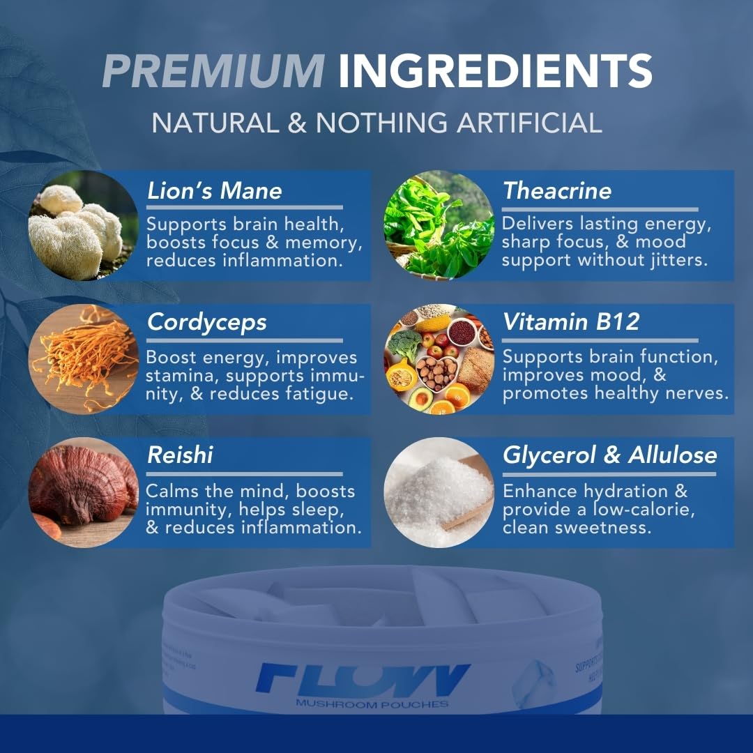 Flow Pouches Arome Menthe Frais : goût frais et revitalisant sans sucre.