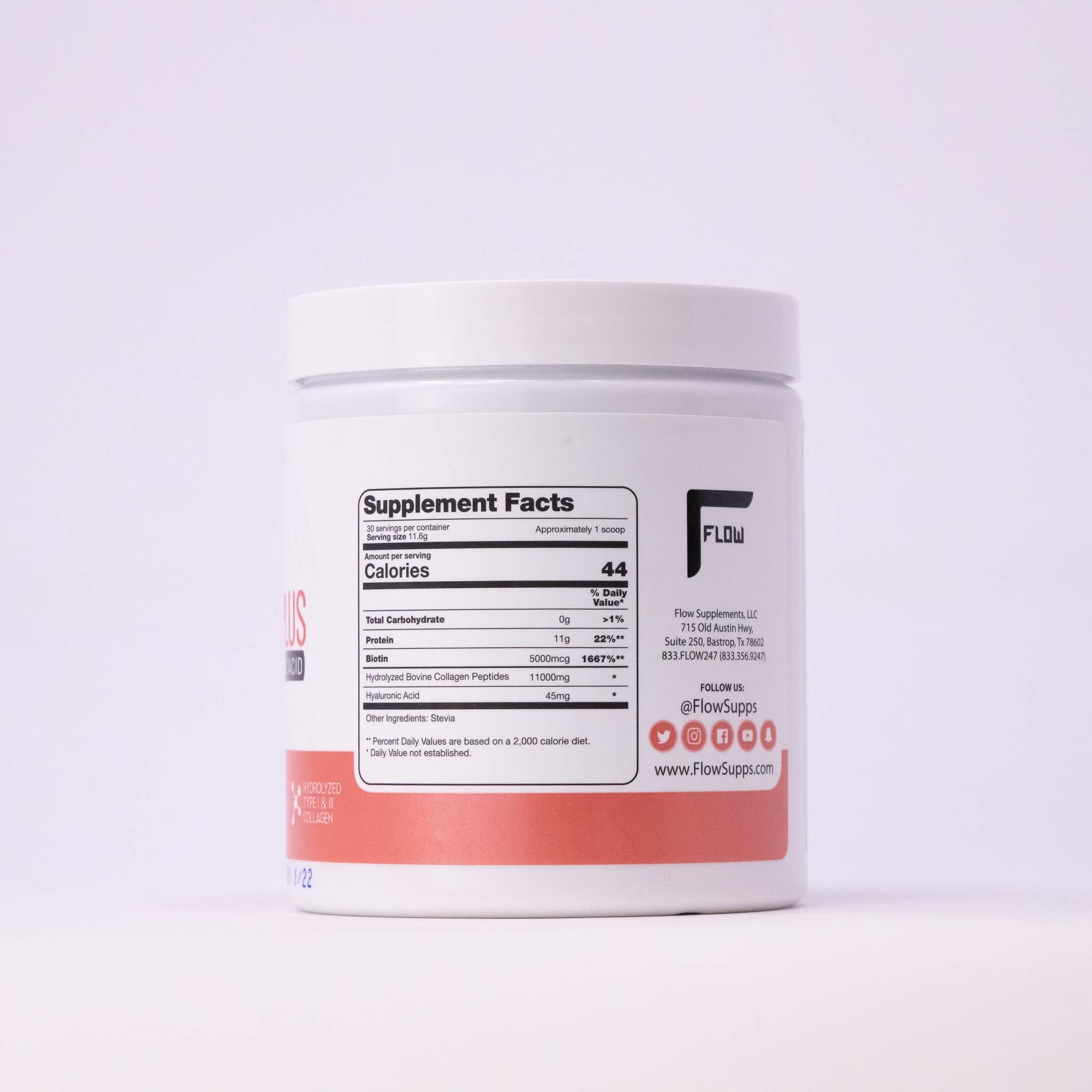 Flow Supps Collagène Plus – emballage recyclable et format pratique