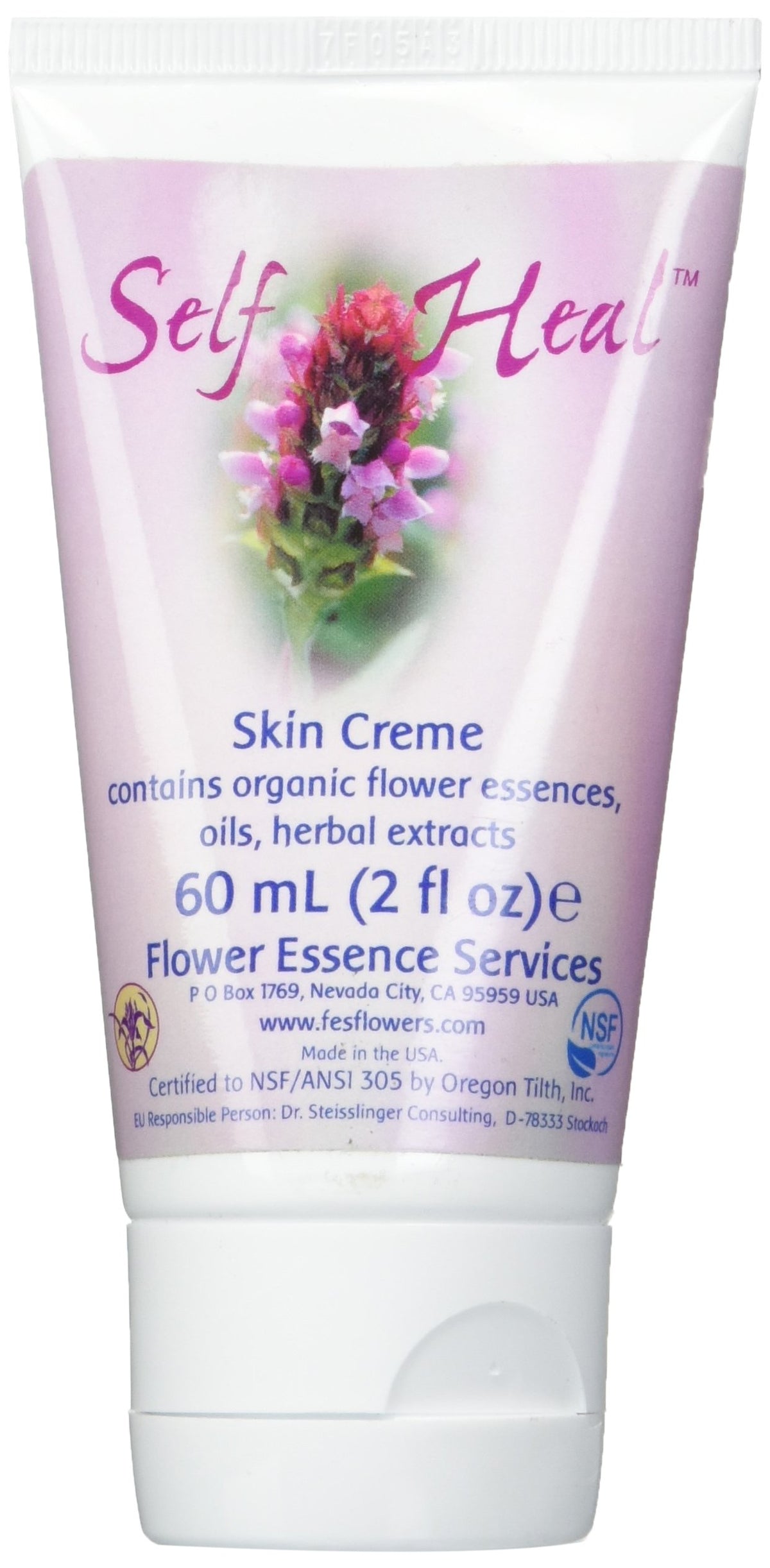 FLOWER ESSENCE SERVICES Self-Heal Crème, bouteille-2oz, hydratation douce quotidienne
