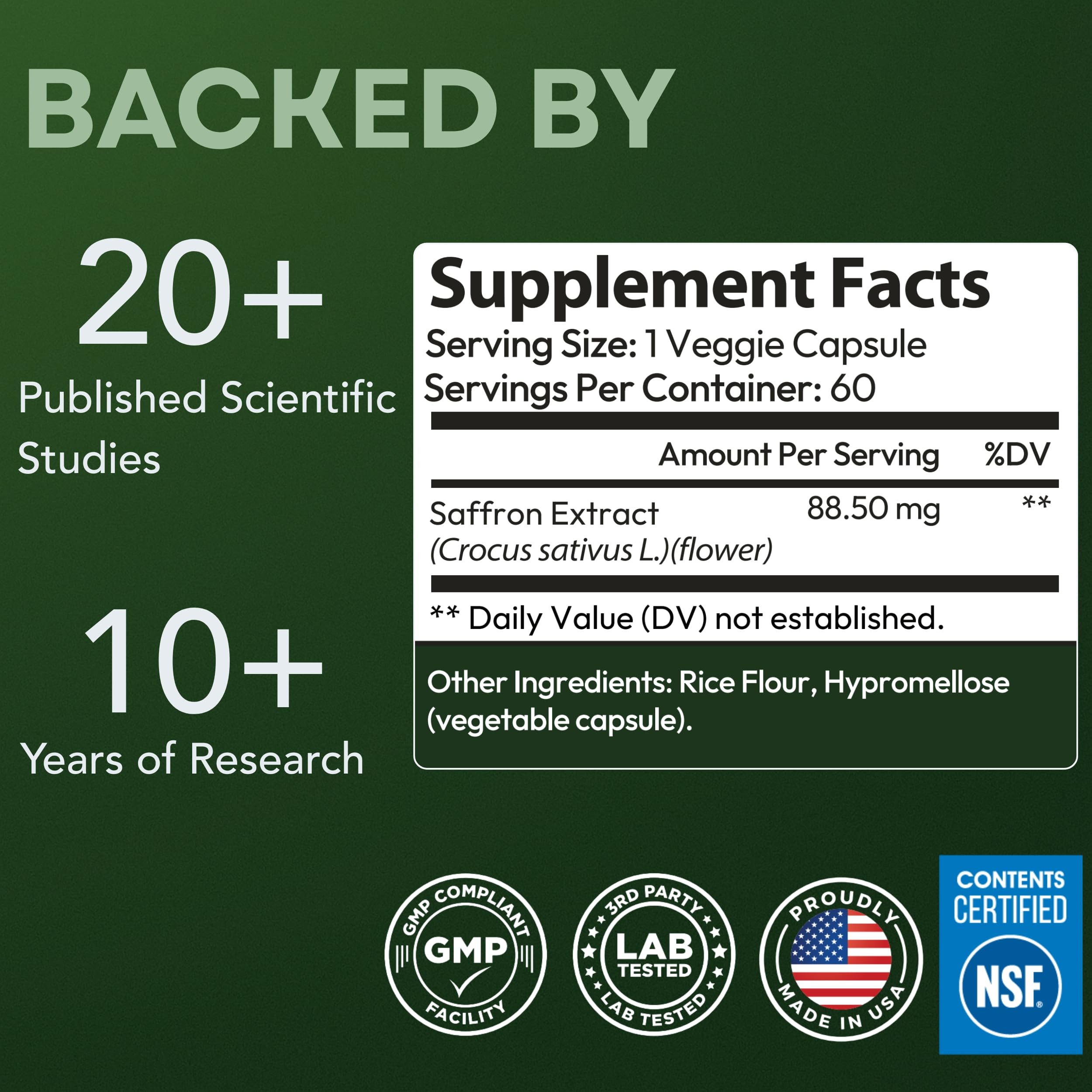 Produit FLOWNUTRITION fabriqué aux États-Unis avec contrôle qualité et étiquetage propre.