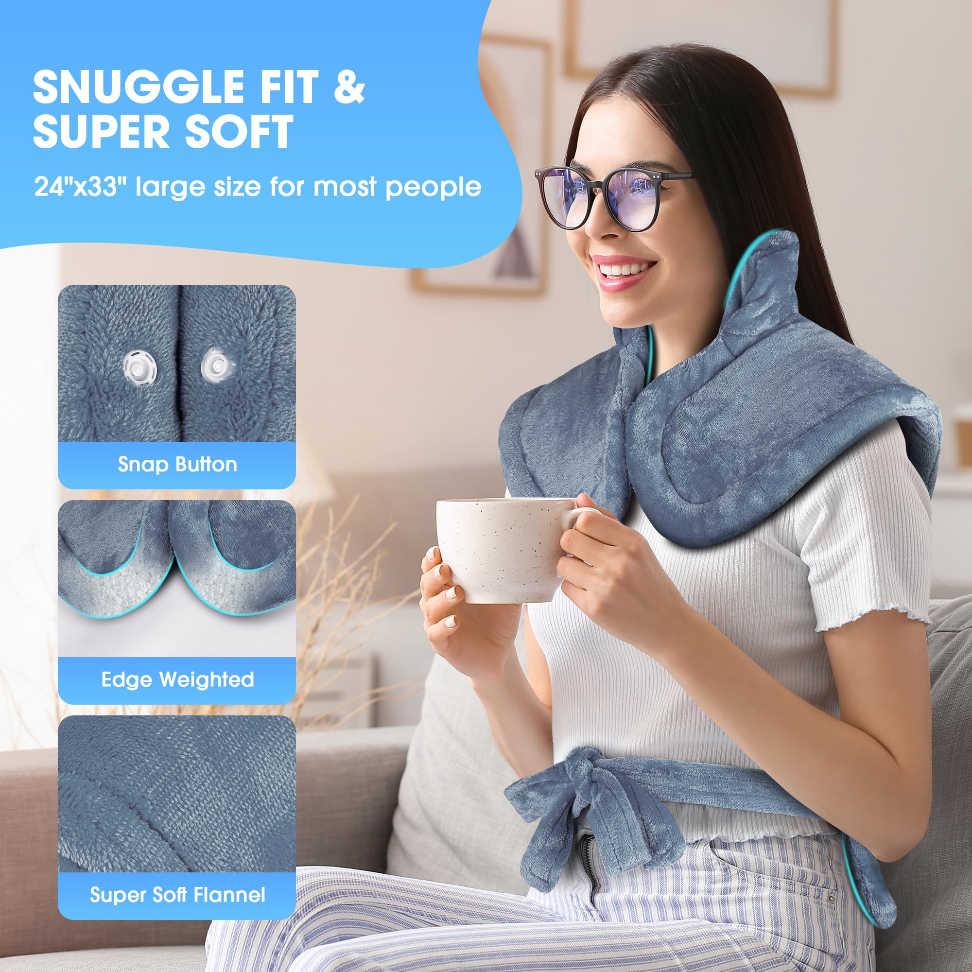 FluffyWarmth bords lestés et flanelle douce pour un maintien confortable