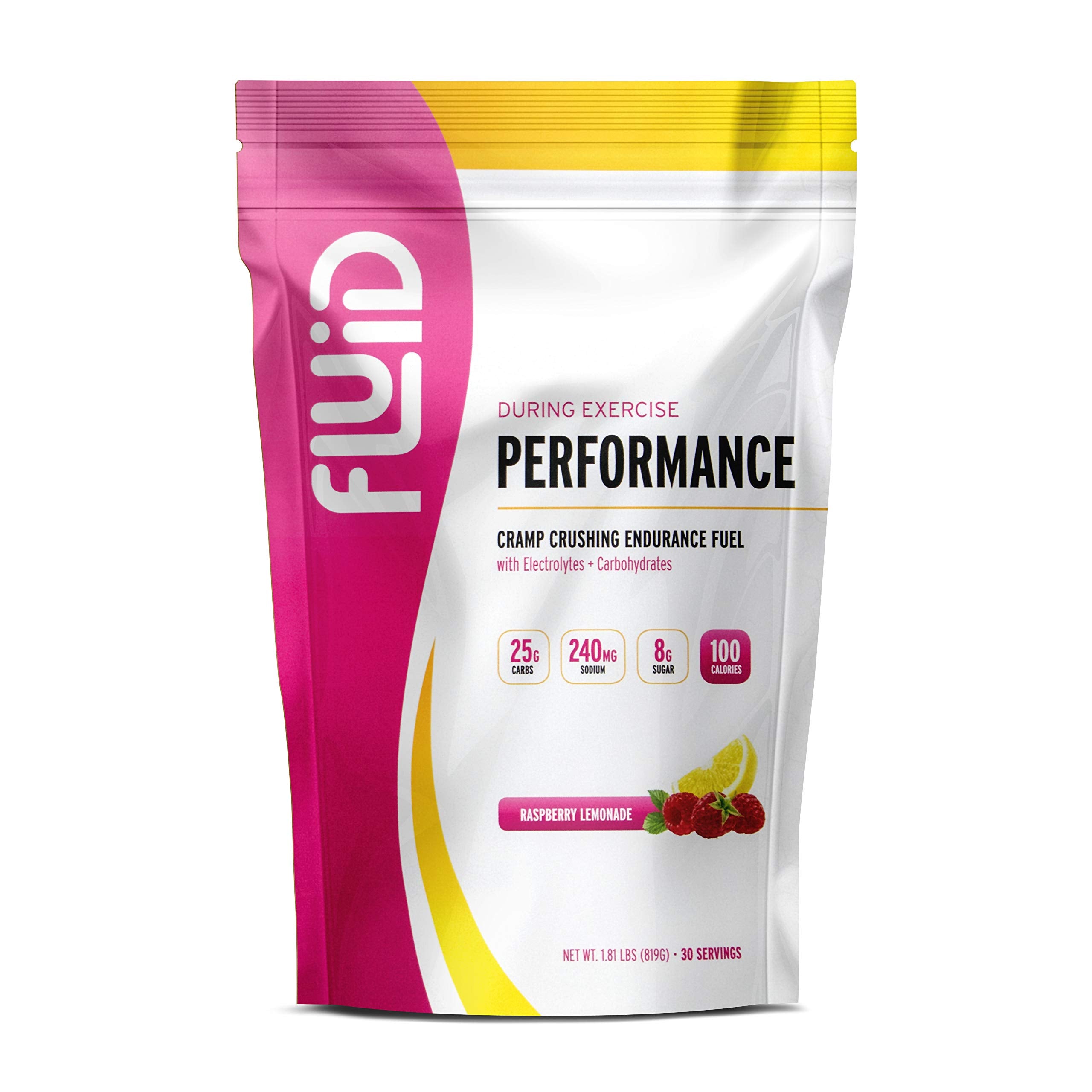 Fluid Performance boisson endurance Raspberry Lemonade pour énergie durable et hydratation naturelle.