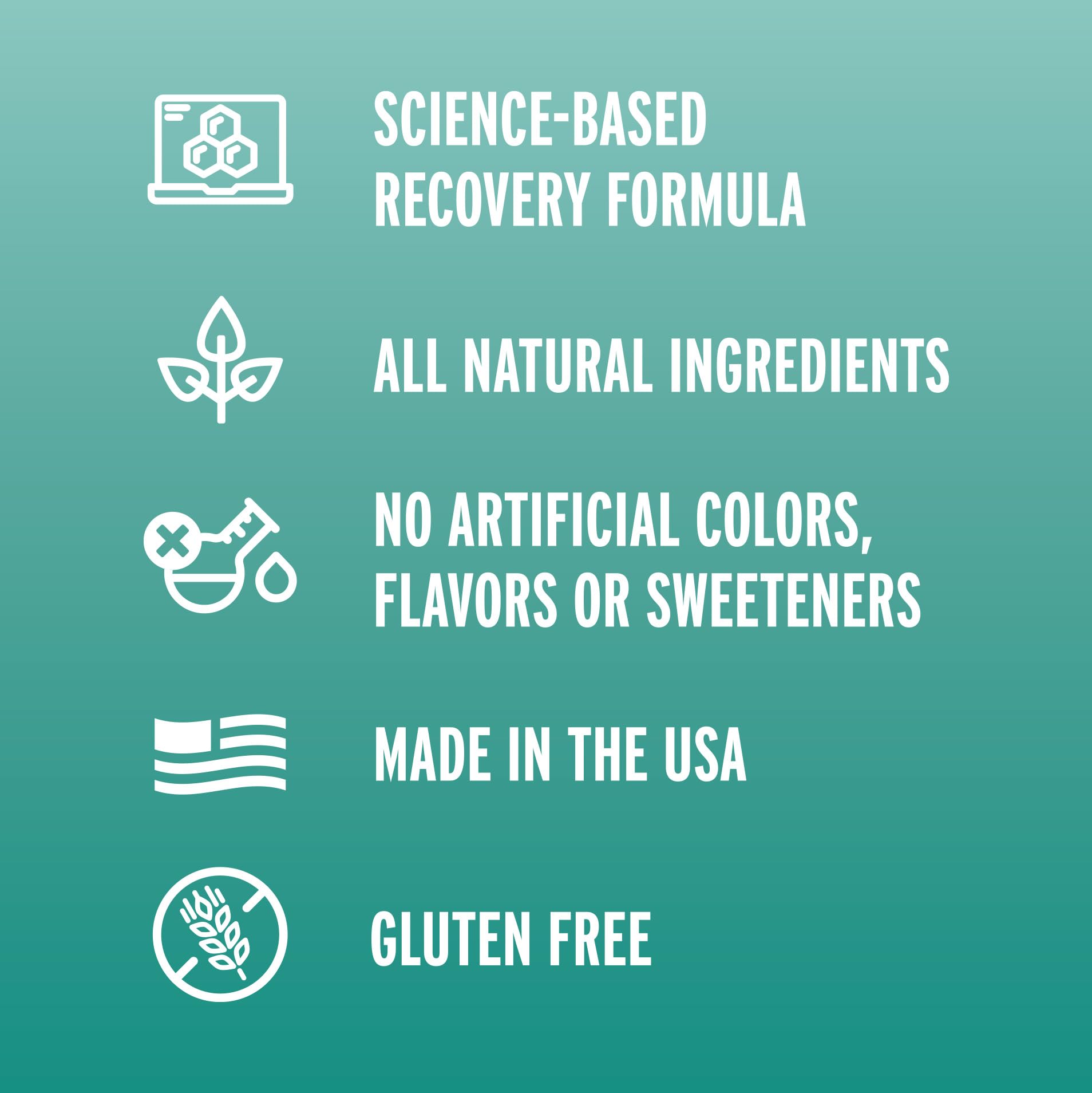Fluid Recovery étiquette nutritionnelle et informations des nutriments