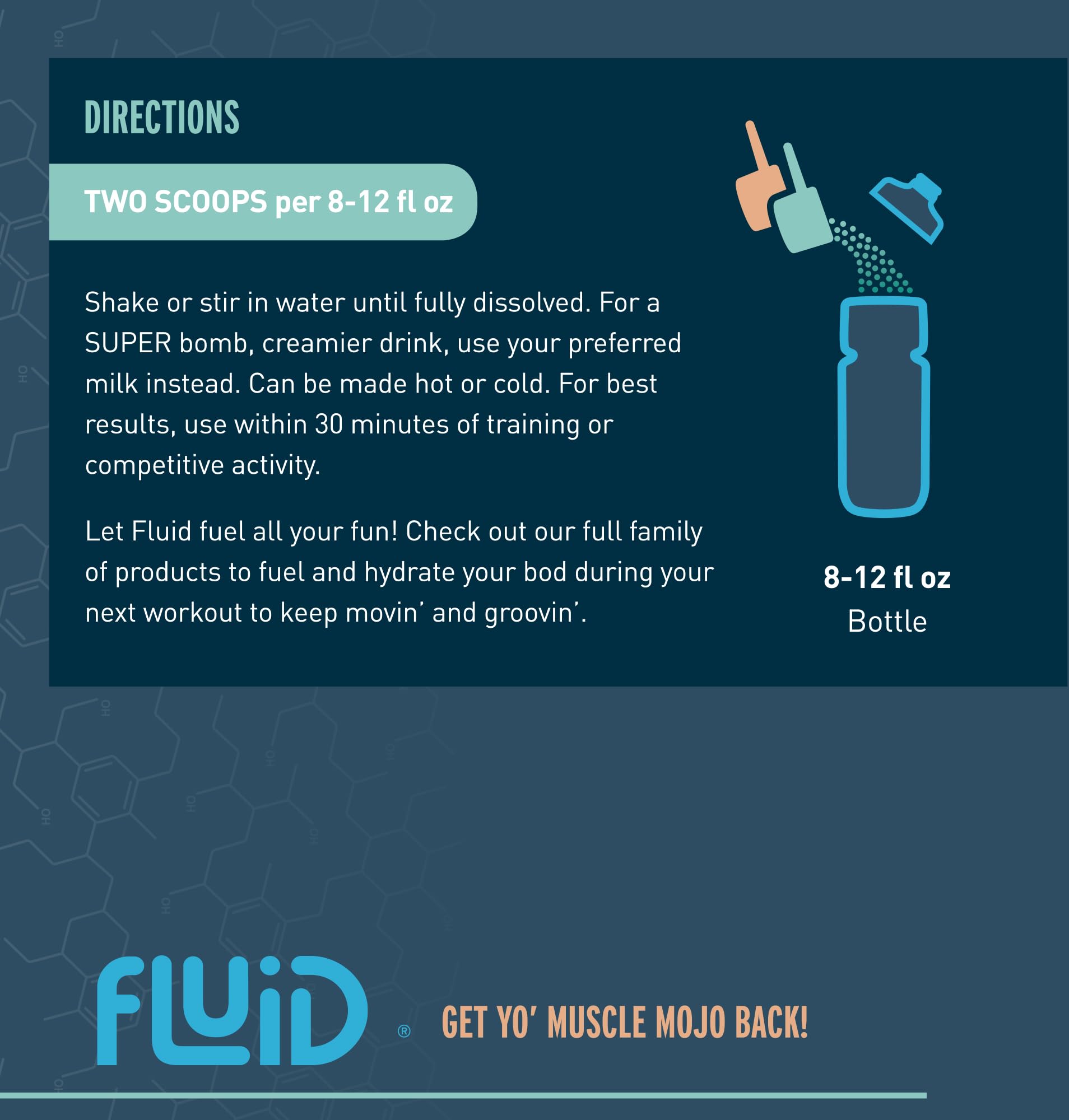 Fluid Recovery shaker hydratation équilibrée après exercice