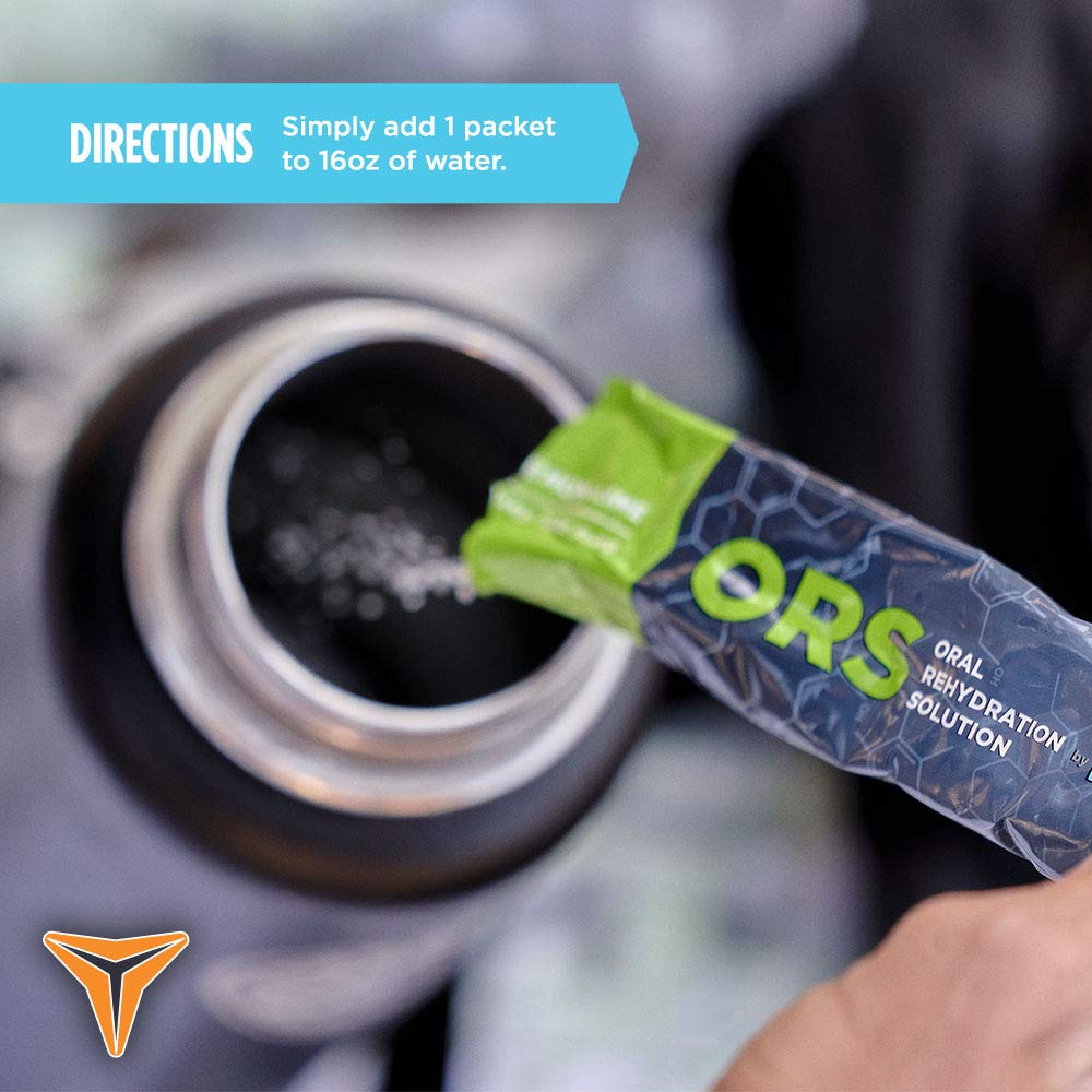 Fluid Tactical ORS étiquette électrolytes sur l'emballage pour hydratation efficace.
