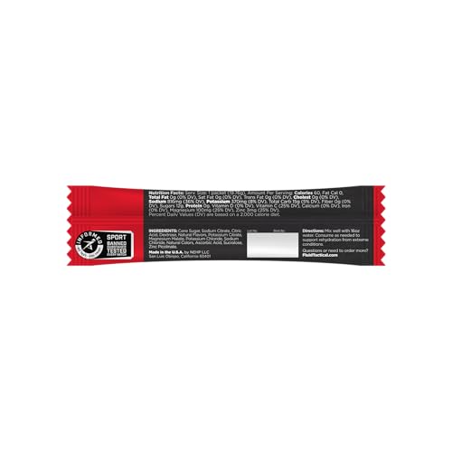 Fluid Tactical ORS Fruit Punch étiquette ingrédients avec informations claires.