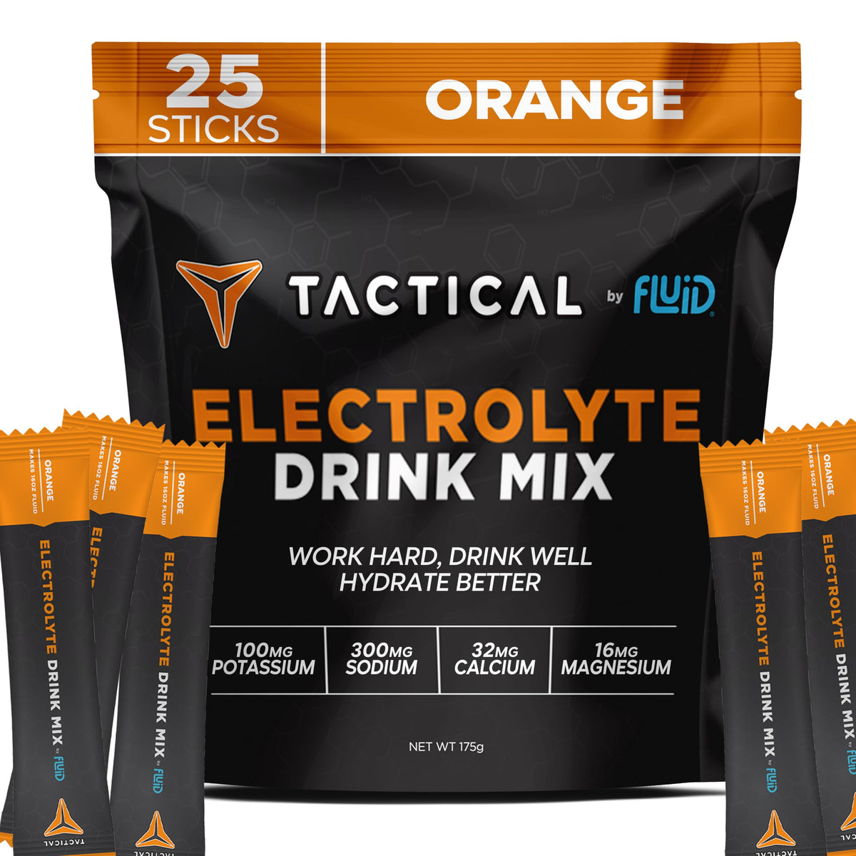 Fluid Tactical sachets électrolyte – réhydratation rapide après l'effort.
