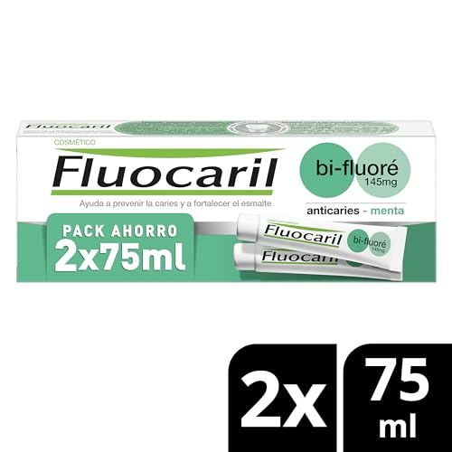 Fluocaril Bi-Fluore Duplo Menthe - tubes 75 ml faciles à utiliser.
