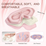 FlyCoco masque yeux mousse mémoire douce: matière douce et confortable toute la nuit.