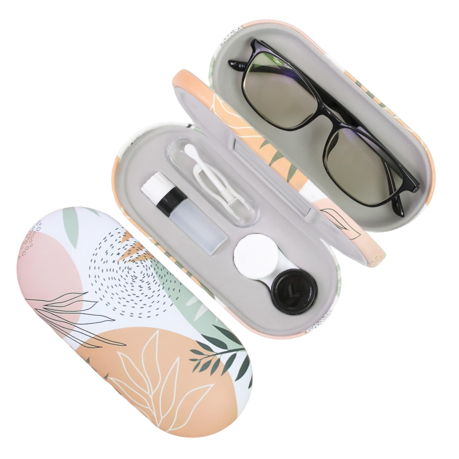 FlyingMage coffret lunettes et lentilles 2-en-1: rangement pratique pour vos essentiels.